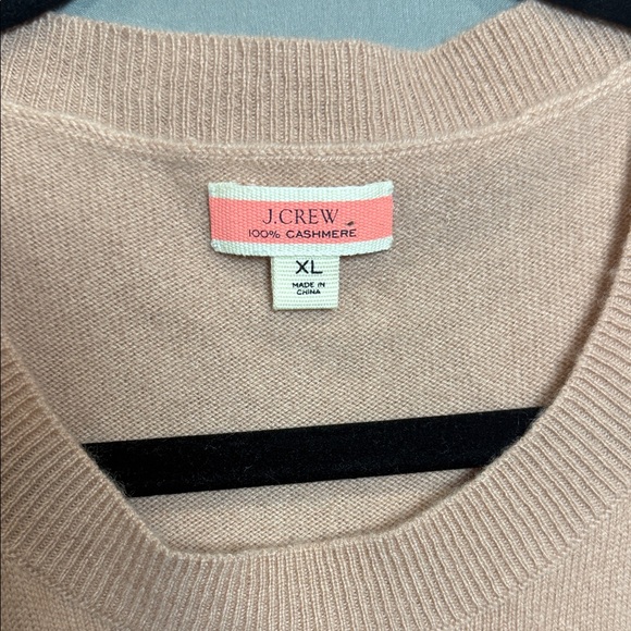J. Crew 100% Cashmere Crewneck Sweater Shell, Size XL, Rosy Dune - Picture 2 of 9
